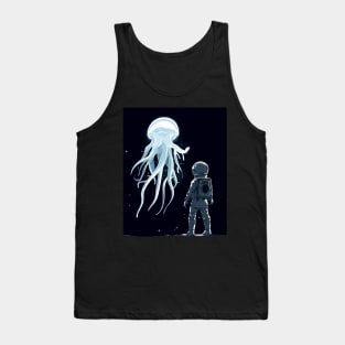 Astronaut and Jellyfish Tank Top